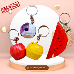 GANTUNGAN KUNCI BUAH KEMAS PLASTIK Rp 1.000,- /pcs