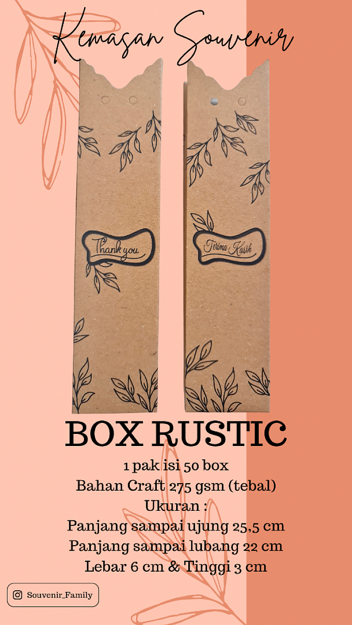 BOX RUSTIC Rp 65.000 /50 box