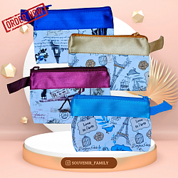 POUCH / DOMPET PARIS 12x16 CM KEMAS PLASTIK RP 3.300,-