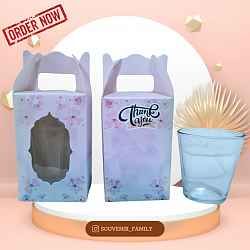 GELAS KACA 8 CM KEMAS BOX MOTIF Rp 4.000,-