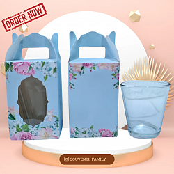 GELAS KACA 8 CM KEMAS BOX MOTIF Rp 4.000,-