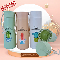 TUMBLER KACA KAKTUS KEMAS PLASTIK Rp 11.000,-