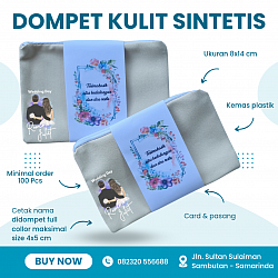 DOMPET KULIT SINTETIS ( card Rp 2.500,- atau print UV full collor Rp 4.500,-