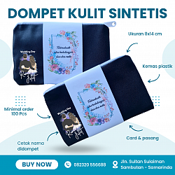 DOMPET KULIT SINTETIS ( card Rp 2.500,- atau print UV full collor Rp 4.500,-