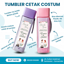 TUMBLER MY BOTTLE POLOS Rp 10.000,- CETAK COSTUM Rp 13.000,-