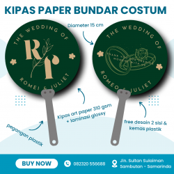 KIPAS PAPER COSTUM BUNDAR Rp 4.500,- /pcs