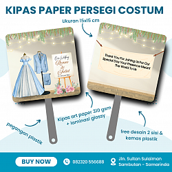 KIPAS PAPER COSTUM PERSEGI Rp 4.500,- /pcs