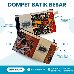 DOMPET BATIK BESAR KEMAS PLASTIK UK. 19 X 12 CM Rp 3.000,-