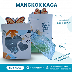 MANGKOK KACA UKIR KEMAS BOX MOTIF Rp 3.900,-