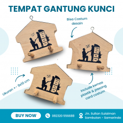 TEMPAT GANTUNG KUNCI Rp 2.800 & COSTUM DESAIN Rp 3.200,-