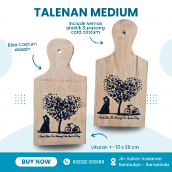 TALENAN KAYU MEDIUM Rp 3.200 & COSTUM DESAIN Rp 3.600,-