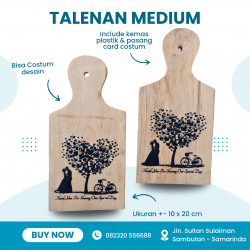 TALENAN KAYU MEDIUM Rp 3.500 & COSTUM DESAIN Rp 4.000,-