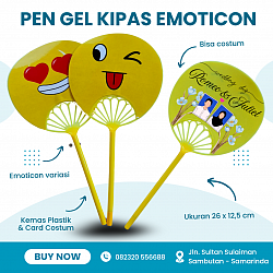 PEN GEL EMOTICON Rp 3.500,- & Costum 1 sisi Rp 4.500,-