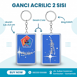 GANCI ACRILIC CUSTOM 2 SISI Rp 4.000,-