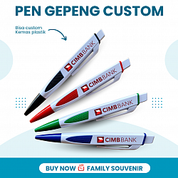 PEN GEPENG CUSTOM 1 SISI Rp 5.000,- & 2 SISI Rp 7.000,-