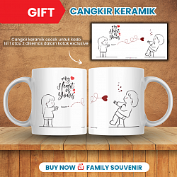 Isi 1 Rp 35.000 dan isi 2 Rp 65.000 untuk custom nama +Rp 5.000,-/ cangkir
