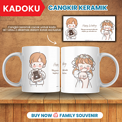 Isi 1 Rp 35.000 dan isi 2 Rp 65.000 untuk custom nama +Rp 5.000,-/ cangkir