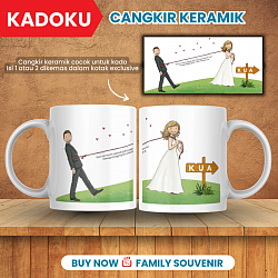 Isi 1 Rp 35.000 dan isi 2 Rp 65.000 untuk custom nama +Rp 5.000,-/ cangkir