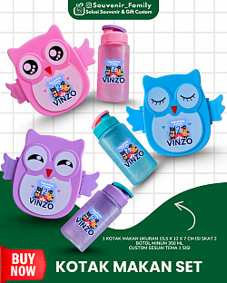 KOTAK MAKAN SET CUSTOM 1 SISI Rp 35.000,-