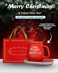 CANGKIR ELEKTRIK MERAH Rp 80.000,- cetak nama +Rp 5.000,-