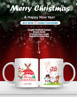 DESAIN SANTA Singel Rp 35.000,- Double Rp 70.000,- Cetak Nama +Rp 5.000,-