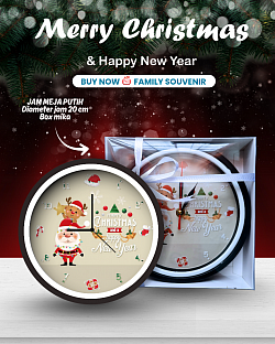 JAM MEJA PUTIH 20 CM Rp 50.000,-